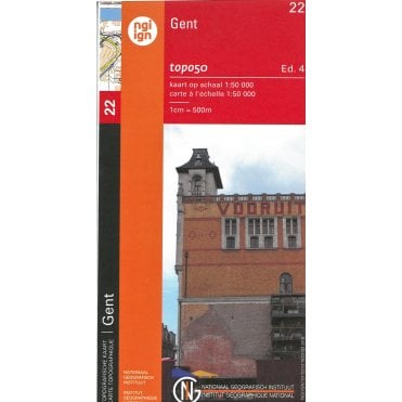 Gent - Belgium IGN Topo map 22