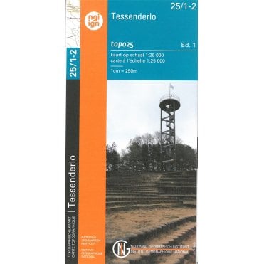 Tessenderlo - Paal - Belgium IGN Topo map 25/1-2