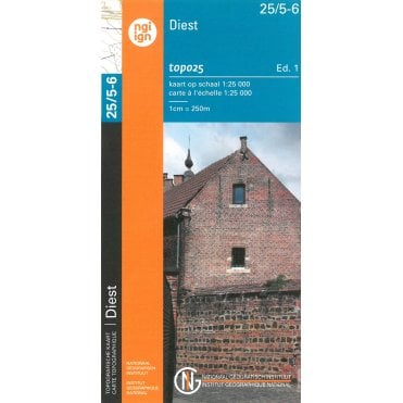 Diest - Herk De Stad - Belgium IGN Topo map 25/5-6