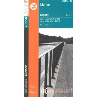 Wervik - Menen - Belgium IGN Topo map 28/7-8