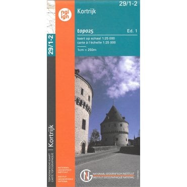 Kortrijk - Harelbeke - Belgium IGN Topo map 29/1-2