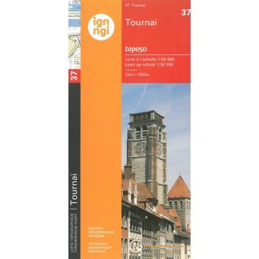 Tournai - Belgium IGN Topo map 37