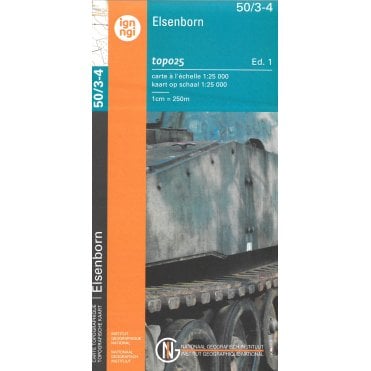 Elsenborn - Langert - Belgium IGN Topo map 50/3-4