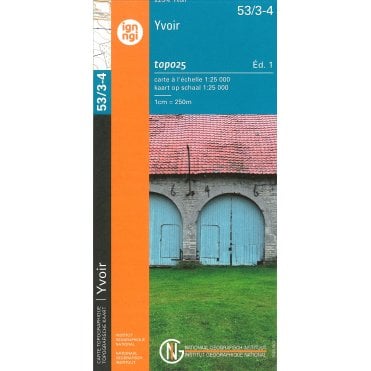 Anhee - Yvoir - Belgium IGN Topo map 53/3-4