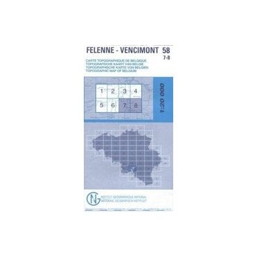 Felenne - Vencimont - Belgium IGN Topo map 58/7-8
