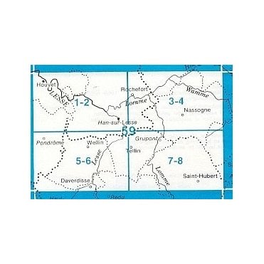 Grupont - Saint-Hubert - Belgium IGN Topo map 59/7-8