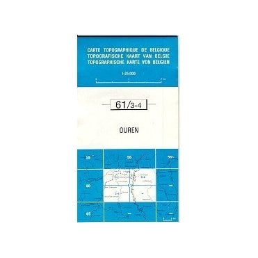Ouren - Belgium IGN Topo map 61/3-4