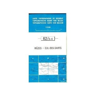 Riezes - Cul-Des-Sarts - Belgium IGN Topo map 62/3-4