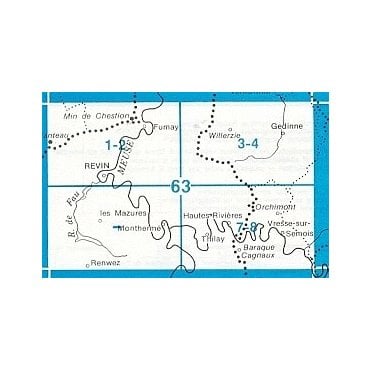 Willerzie - Gedinne - Belgium IGN Topo map 63/3-4