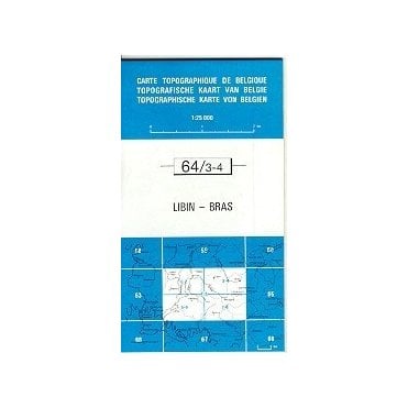 Libin - Bras - Belgium IGN Topo map 64/3-4