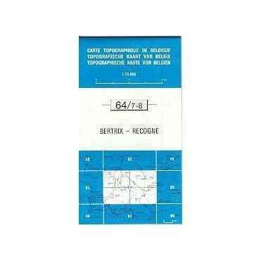 Bertrix - Recogne - Belgium IGN Topo map 64/7-8