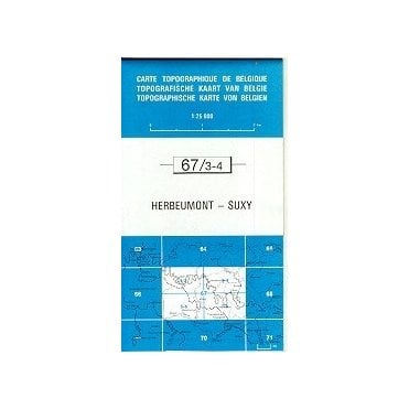 Herbeumont - Suxy - Belgium IGN Topo map 67/3-4
