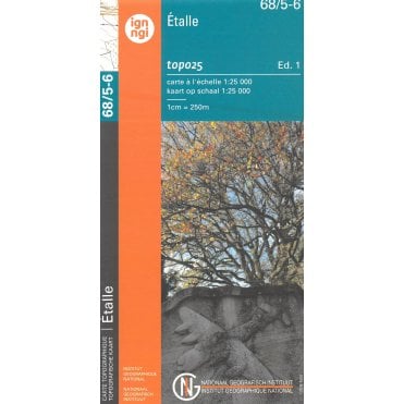 Tintigny - Etalle - Belgium IGN Topo map 68/5-6