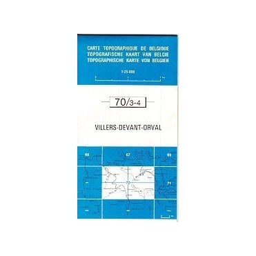 Villers-Devant - Orval - Belgium IGN Topo map 70/3-4