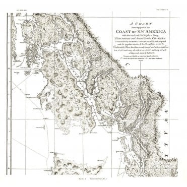 A Chart showing part of the Coast of NW America Side 1 - Pub