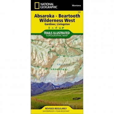 Absaroka-Beartooth Wilderness West %5BGardiner, Livingston%5D Trail Map - Nat Geo 721