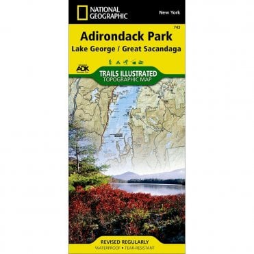 Lake George, Great Sacandaga: Adirondack Park Trail Map - Nat Geo 743