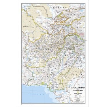 Afghanistan, Pakistan Wall Map (21.5 x 32.5 inches)