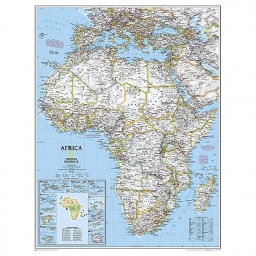Africa Political Wall Map (24 x 30.75 inches)