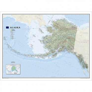 Alaska Wall Map - (40.5 x 30.25 inches)