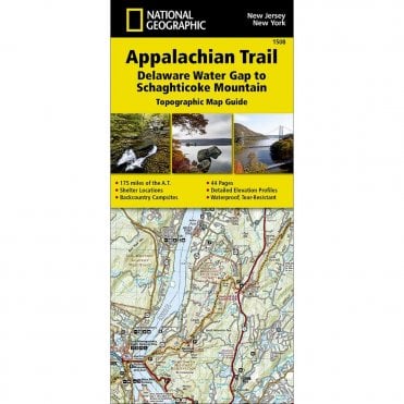 Appalachian Trail, Delaware Water Gap to Schaghticoke Mountain %5BNew Jersey, New York%5D Trail Map - Nat Geo 1508