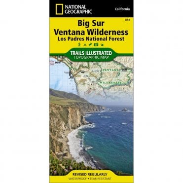 Big Sur, Ventana Wilderness %5BLos Padres National Forest%5D Trail Map - Nat Geo 814