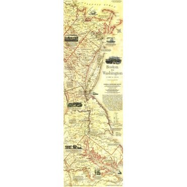 Boston To Washington Circa 1830  -  Published 1830