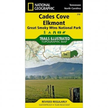 Cades Cove, Elkmont: Great Smoky Mountains National Park Trail Map - Nat Geo 316
