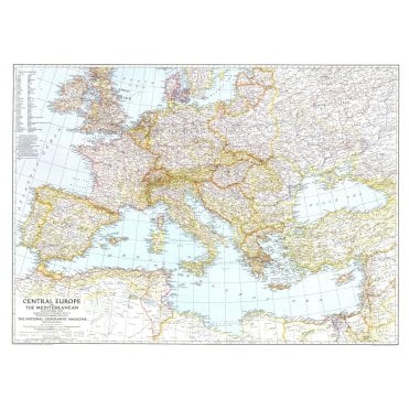 Central Europe and the Mediterranean  -  Published 1939