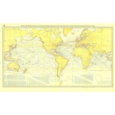 Chart of the World on Mercator's Projection - Published 1905