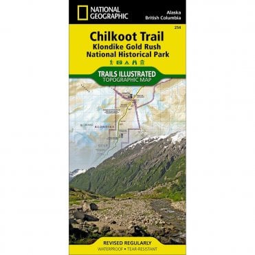 Chilkoot Trail, Klondike Gold Rush National Historic Park Trail Map - Nat Geo 254