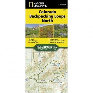 Colorado Backpack Loops North Trail Map - Nat Geo 1304