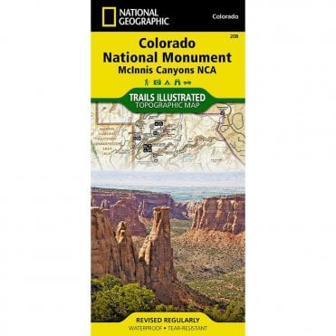 Colorado National Monument %5BMcInnis Canyons National Conservation Area%5D Trail Map - Nat Geo 208