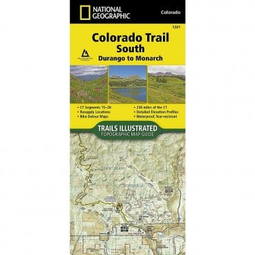 Colorado Trail South, Durango to Monarch Trail Map - Nat Geo 1201