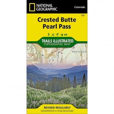 Crested Butte, Pearl Pass Trail Map - Nat Geo 131