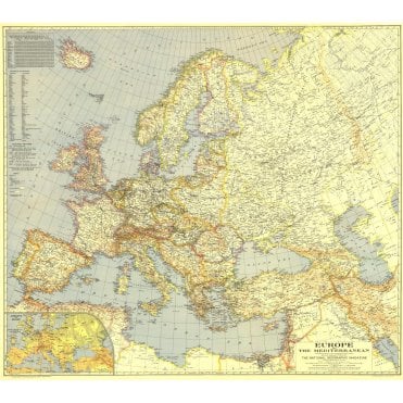 Europe and the Mediterranean  -  Published 1938