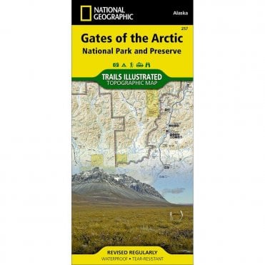 Gates of the Arctic National Park and Preserve Trail Map - Nat Geo 257