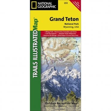 Grand Teton National Park Trail Map - Nat Geo 202