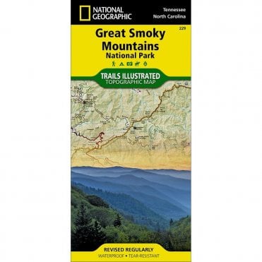Great Smoky Mountains National Park Trail Map - Nat Geo 229
