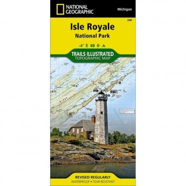 Isle Royale National Park Trail Map - Nat Geo 240