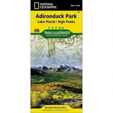Lake Placid, High Peaks: Adirondack Park Trail Map - Nat Geo 742