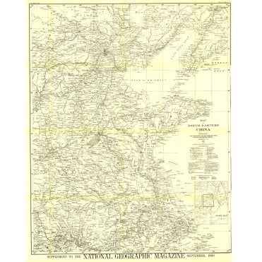 Map of North Eastern China - Published 1900