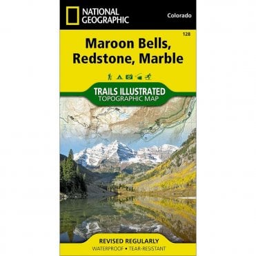 Maroon Bells, Redstone, Marble Trail Map - Nat Geo 128