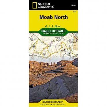 Moab North Trail Map - Nat Geo 500