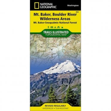 Mount Baker and Boulder River Wilderness Areas %5BMt. Baker-Snoqualmie National Forest%5D Trail Map - Nat Geo 826