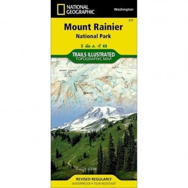 Mount Rainier National Park Trail Map - Nat Geo 217