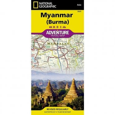 Myanmar (Burma) Adventure Map - Nat Geo 3025