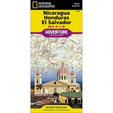 Nicaragua, Honduras, and El Salvador Adventure Map - Nat Geo 3109