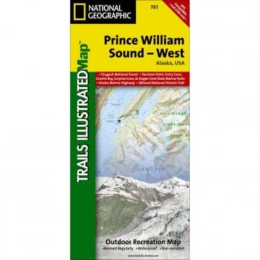 Prince William Sound West Trail Map - Nat Geo 761