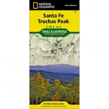 Santa Fe, Truchas Peak Trail Map - Nat Geo 731